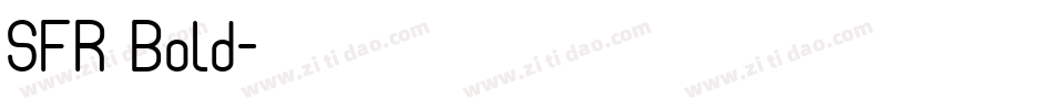SFR Bold字体转换